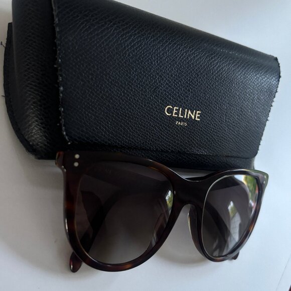 Celine Acetate Cat Eye Sunglasses Tortoise - CL401491 - Picture 6 of 14